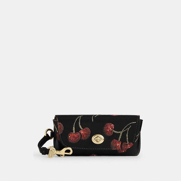 Authentic Coach Sunglass Case With Cherry Print NWT - Picture 3 of 4
